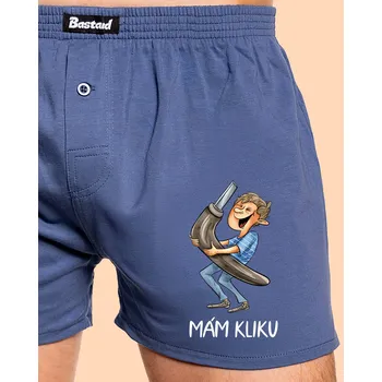 Trenýrky Bastard Mám kliku pánské trenky Blue