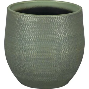Květináč Obal na květináč Boaz 1-01A keramický Ø 16 x 14 cm zelený