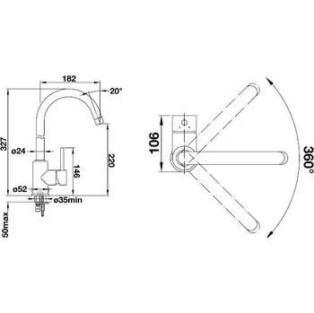 Nábytkové kování Blanco Legra 6 + baterie Mida - Hnědá, Kávová