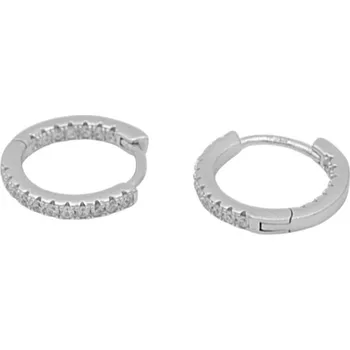 Náušnice Stříbrné náušnice kroužky se zirkony