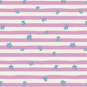 Papírový ubrousek Ib Laursen Papírové ubrousky Blue Flowers / Pink Stripes – 20 ks