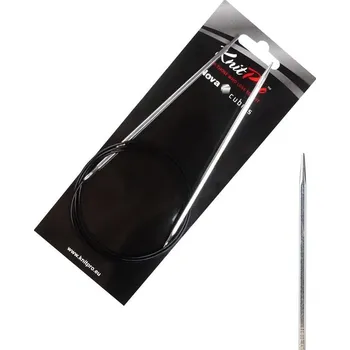 Nástroj na niť a příze Kovové kruhové jehlice KnitPro Nova Cubics 100 cm 3,25 mm
