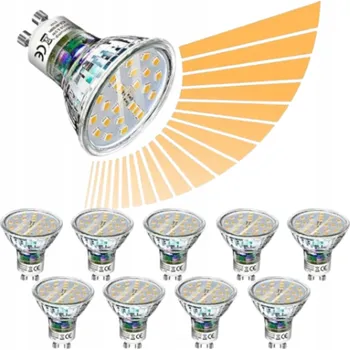 Žárovka ŽÁROVKA GU10 700LM 6,5W LED PREMIUM SADA 10 KS VÝKONNÁ SILNÁ NEBLIKÁ