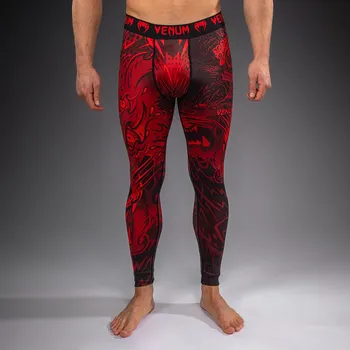 Pánské kalhoty Pánské sportovní legíny Venum Wolf Atak - Black/Red Velikost: XL