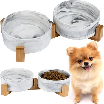 Miska pro psa Sada dvou keramických misek PAGMIL bílá 0,8 l