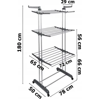 Sušák na prádlo Sušák na prádlo Gockowiak volně stojící, vertikální, 180 cm, na kolečkách