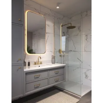 Nábytkové kování Nábytková úchytka Stilo zlatá broušená - 128 mm