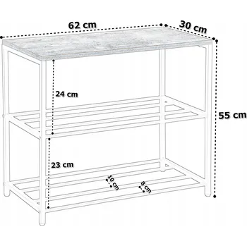 regál REGÁL NA BOTY STELLA 3-PATROVÝ LOFT KOVOVÝ ČERNÝ