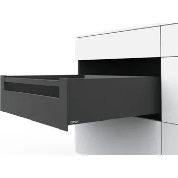 Nábytkové kování Cemux H Box Slim vnitřní zásuvka antracit H167 - 550 mm