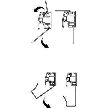 Nábytkové kování Závěsný systém základní profil antracit - 1200 mm