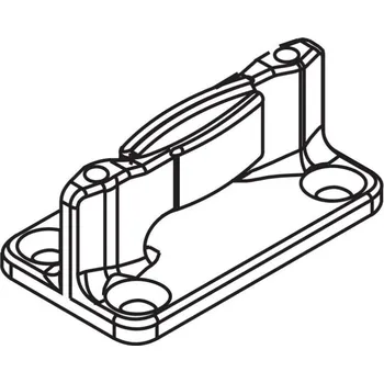 Dveřní kování Cemux Starship spodní vodítko pro sílu dveří 18-26 mm - černý