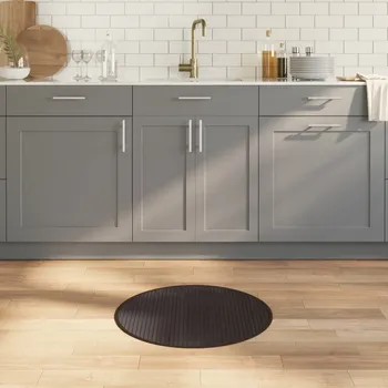 Koberec vidaXL Koberec kulatý tmavě hnědý 60 cm bambus