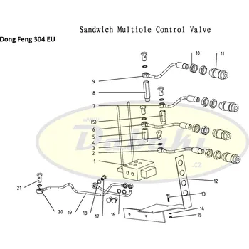 Zahradní traktor 304G2-6.61.025 Trubka (Out-let pipe) Dong Feng (č.105/2)