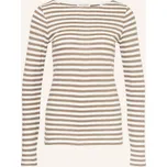 Marc O'polo Dámské Tričko S Dlouhým Rukávem, bílá / hnědá, 42