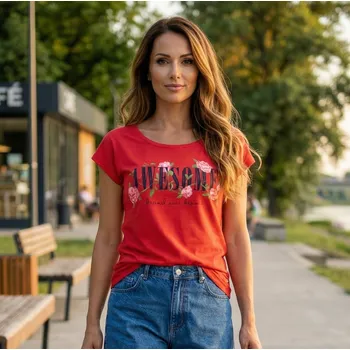 Dámské tričko Dámské triko KIXMI LEA ČERVENÁ S