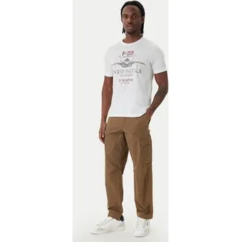 Pánské tričko Aeronautica Militare T-Shirt 261TS2536UJ00641 Bílá Regular Fit S
