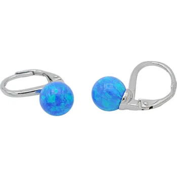 Náušnice Stříbrné opálové náušnice kuličky