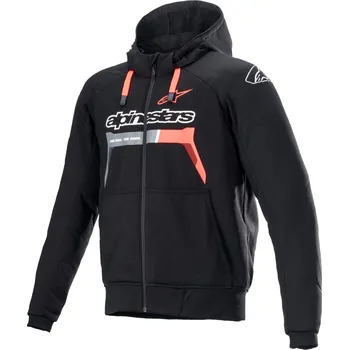 Moto bunda Mikina na motorku Alpinestars Chrome Ignition hoodie černo-červeno fluo-šedo-bílá XL