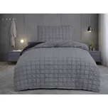 Jahu Krepové povlečení 140x200 + 70x90 cm - Naomi černošedá wende