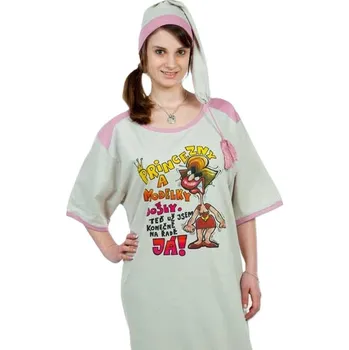 Pánské pyžamo Dámská noční košile - Princezny a modelky (Dámská noční košile s potiskem - Princezny a modelky)