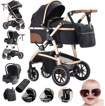 Kočárek DĚTSKÝ MULTIFUNKČNÍ KOČÁREK 3v1 SKLÁDACÍ S AUTOSEDAČKOU SK20