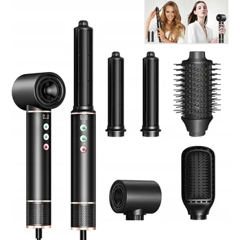 Kulma 5v1 Horkovzdušná rotační kulma a fén na vlasy s ionizací - sada 5 v 1