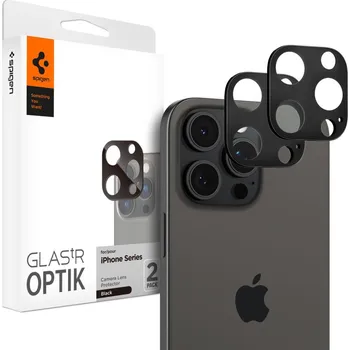 Spigen - Optik.tR sklo na fotoaparát (2 balení) - iPhone 15 Pro Max - černé