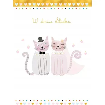 Obraz Svatební přání B6, kočky
