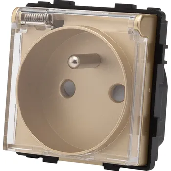 Elektrická zásuvka Nástěnná Elektrická Zásuvka Luuna zlatá