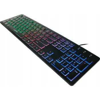 Klávesnice Podsvícená Drátová USB Klávesnice LogiLink Stylové LED Duhové Podsvícení, Komfortní