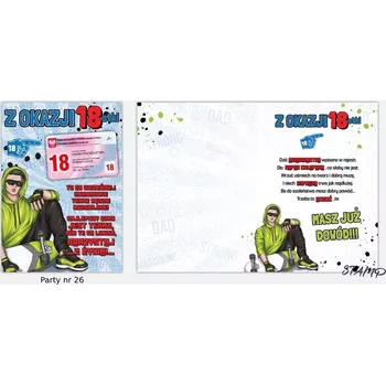 Obálka B6 PŘÁNÍ Pohlednice k Narozeninám pro chlapce 18 let Oslava