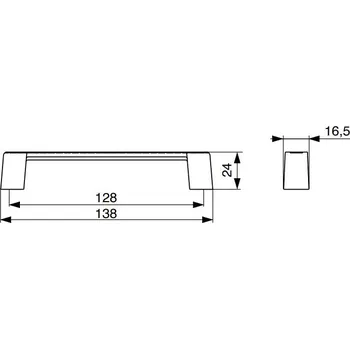Nábytkové kování Nábytková úchytka Albert přírodní bronz - 128 mm