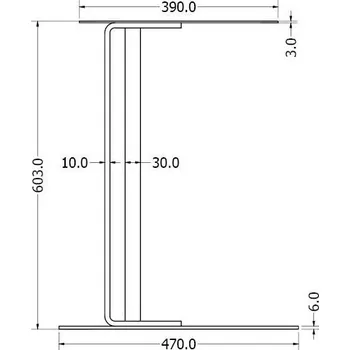 Stolová podnož Stolek DITA LAPTOP - Zlatá matná