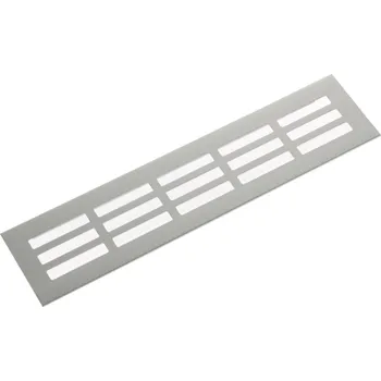 Větrací mřížka Větrací mřížka přírodní elox, 60 mm - Mosaz, 400 mm