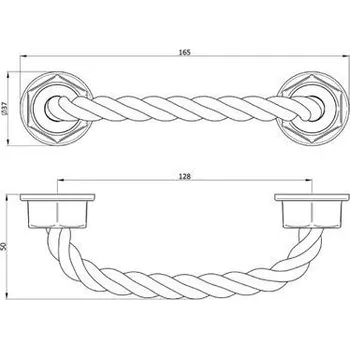 Nábytkové kování Nábytková úchytka Ester provazová - 128 mm