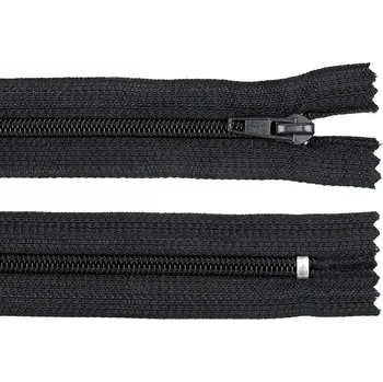 Zip Spirálový zip No 5 délka 18 cm POL, malé, 332 černá
