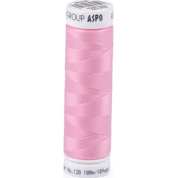 Nit Polyesterové elastické nitě návin 100 m Aspotex 120 Amann, střední, 1056 růžová sv.