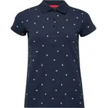 Dámské triko s límečkem Willard TSHIRT 252736 L Tmavě modrá, Bílá