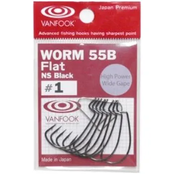 Háček VanFook Worm 55B Flat Velikost 2/0