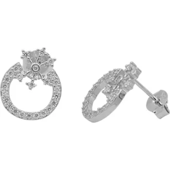 Náušnice Stříbrné náušnice vločky se zirkony