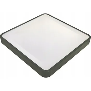 Stropní Svítidlo čtvercový Brolux 37,5 x 8,5 cm bílý, černý