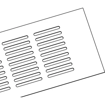 Nábytkové kování Větrací mřížka EKO černá mat, 60 mm - 600 mm