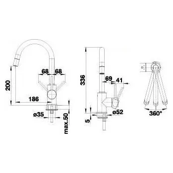 Granitový dřez Blanco ZIA 5 S + Mida-S - Antracit