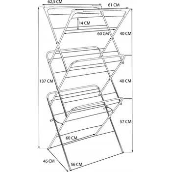 Sušák na prádlo Sušák, volně stojící, vertikální Gockowiak, 74-74 cm