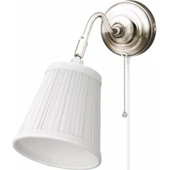 Nástěnné svítidlo Ikea ARSTID Nástěnná lampa, poniklovaná, bílá