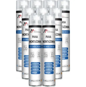 Montážní pěna MONTÁŽNÍ PĚNA NA OKNA, DVEŘE, ZÁRUBNĚ, PISTOLOVÁ NÍZKOTLAKÁ PĚNA 9 KS