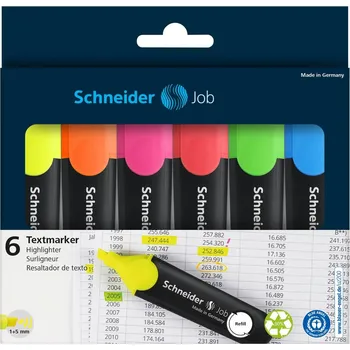 Zvýrazňovač Zvýrazňovač Schneider Job - sada 6 originálů