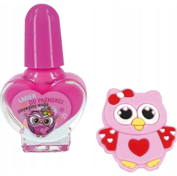 Lak na nehty Růžový lak na nehty + prstýnek sovička