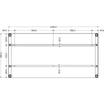 Stolová podnož Stolová podnož MELIA - Černá