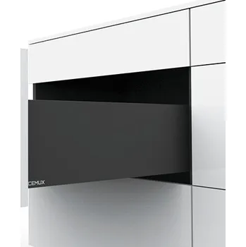 Nábytkové kování Cemux H Box Slim zásuvka antracit H167 - 350 mm